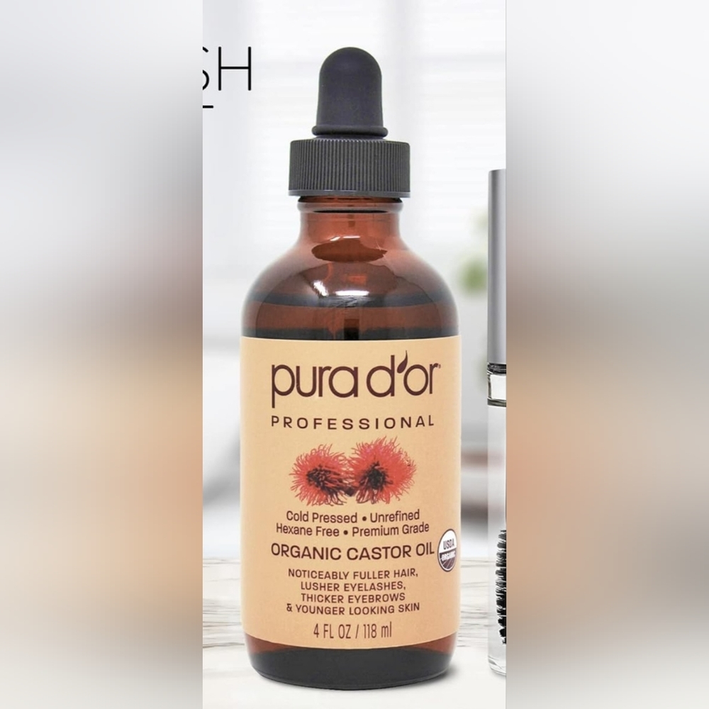 Professional organic castor oil, full bottle